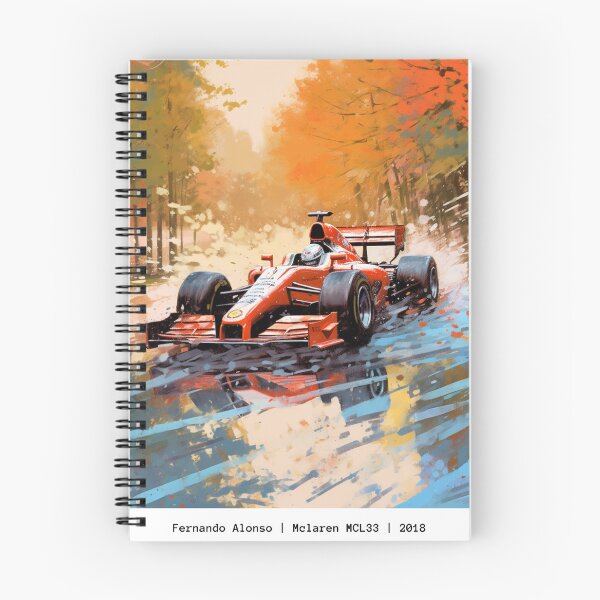 Item preview, Fernando Alonso 2018 Mclaren MCL33 F1 Watercolour Painting Print  designed and sold by PicTechNowArt.