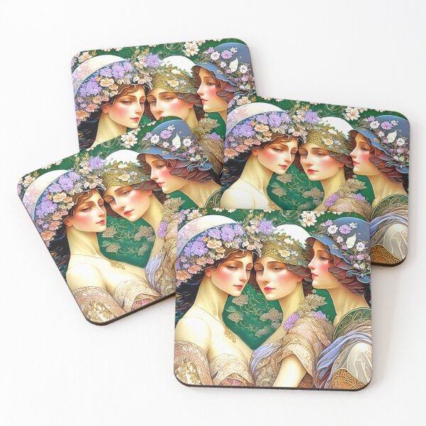 Item preview, Art Deco Girlfriends - Easter Walk designed and sold by Garrulus glandarius.