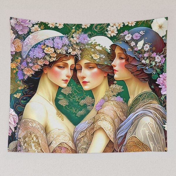 Item preview, Art Deco Girlfriends - Easter Walk designed and sold by Garrulus glandarius.