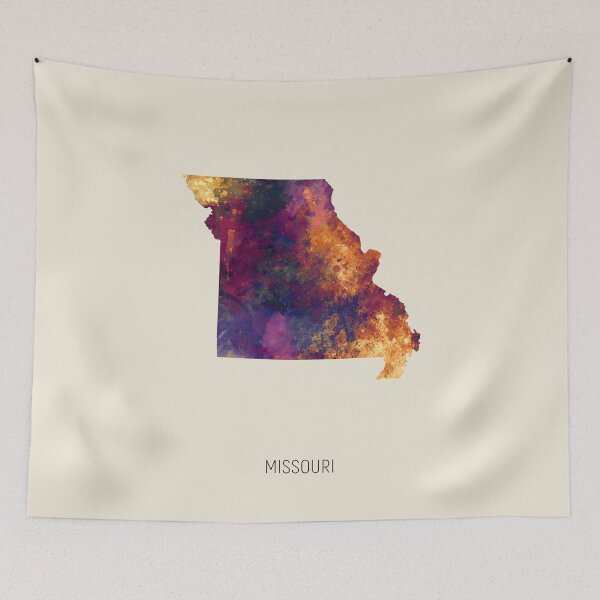 Item preview, Missouri Watercolor Map designed and sold by ArtPrints.