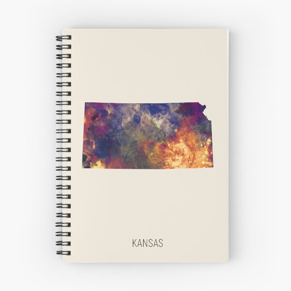 Item preview, Kansas Watercolor Map designed and sold by ArtPrints.