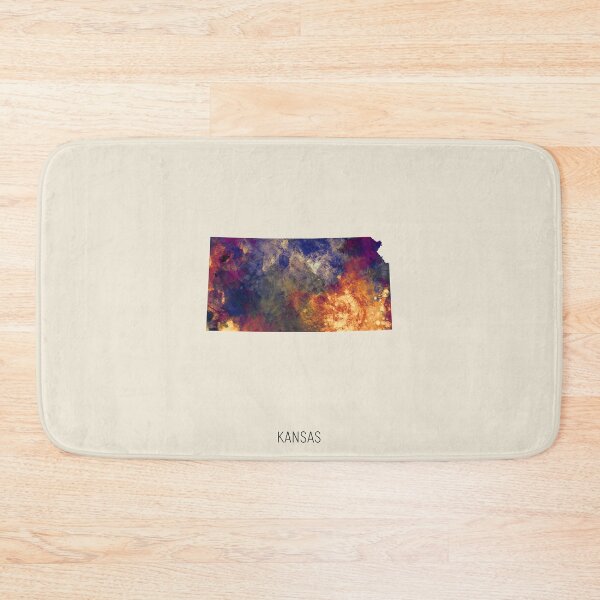 Item preview, Kansas Watercolor Map designed and sold by ArtPrints.
