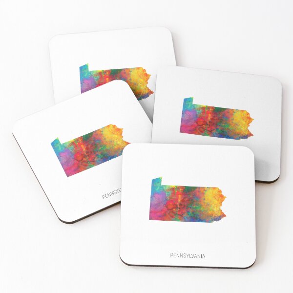 Item preview, Pennsylvania Watercolor Map designed and sold by ArtPrints.