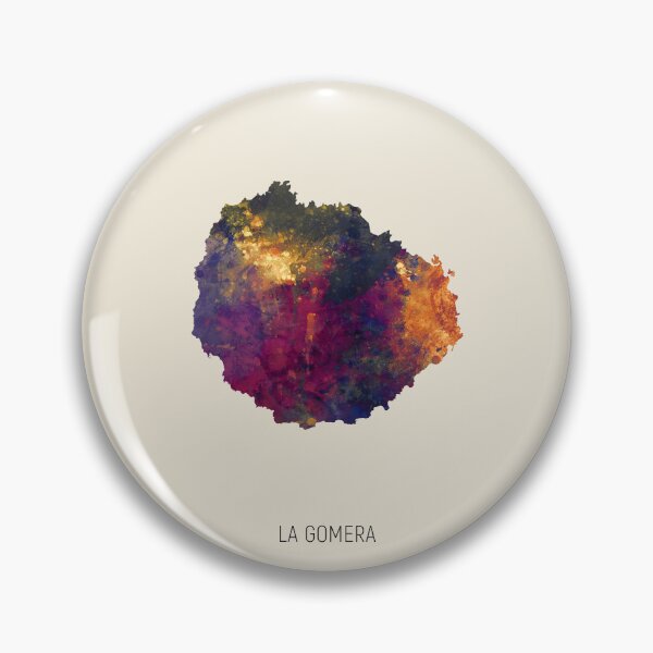 Item preview, La Gomera Watercolor Map designed and sold by ArtPrints.