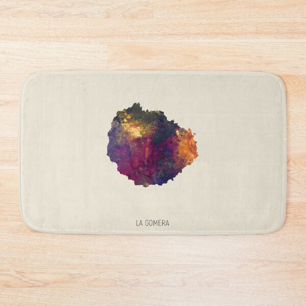 Item preview, La Gomera Watercolor Map designed and sold by ArtPrints.