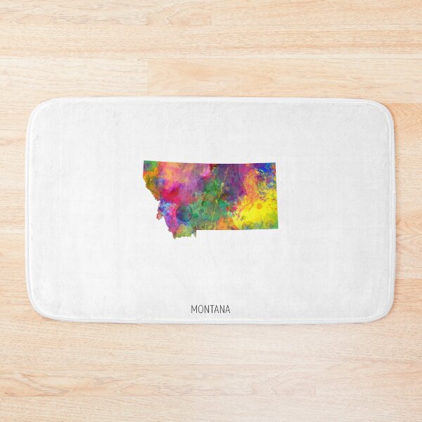 Item preview, Montana Watercolor Map designed and sold by ArtPrints.