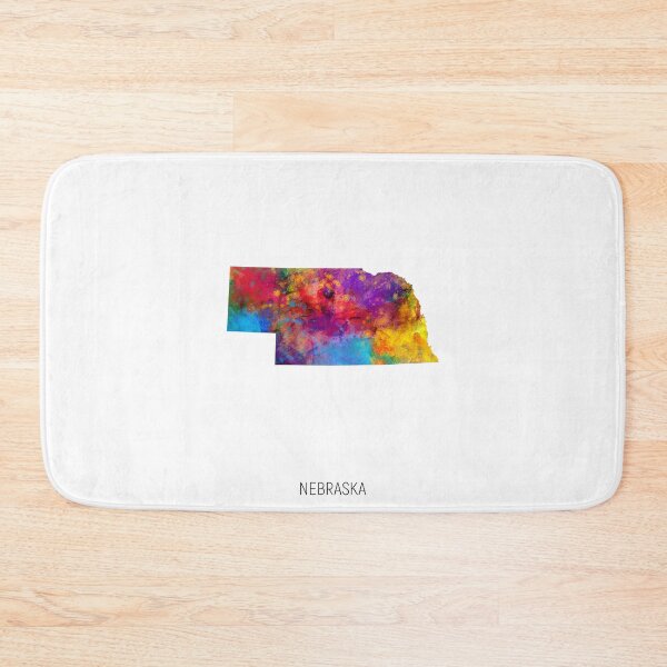 Item preview, Nebraska Watercolor Map designed and sold by ArtPrints.