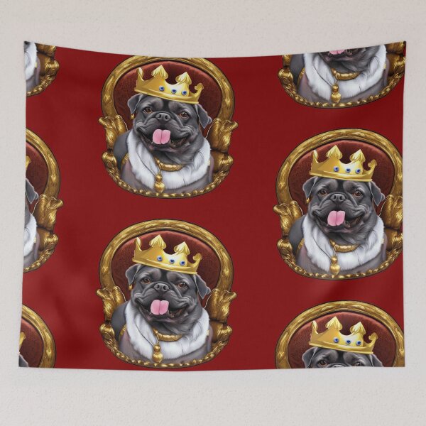 Item preview, Reigning Cats and Dogs Panting Dog Puppy King designed and sold by Bloomin'  Arty Families.