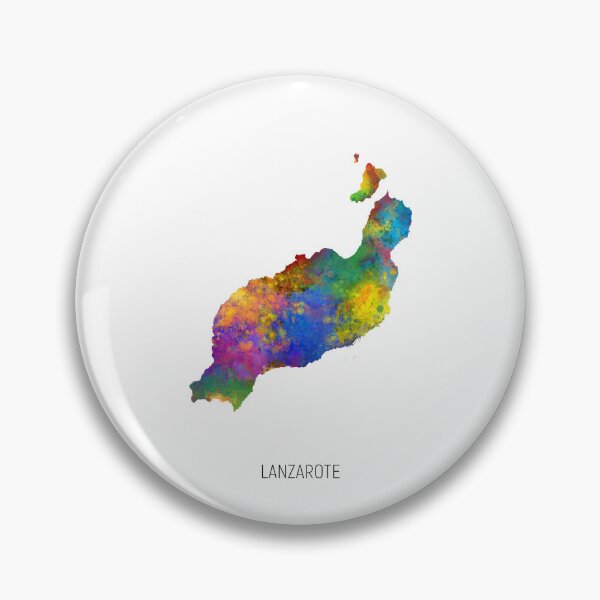 Item preview, Lanzarote Watercolor Map designed and sold by ArtPrints.