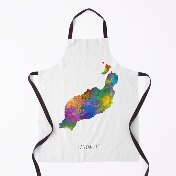 Item preview, Lanzarote Watercolor Map designed and sold by ArtPrints.