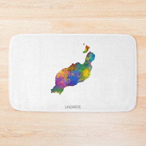 Item preview, Lanzarote Watercolor Map designed and sold by ArtPrints.