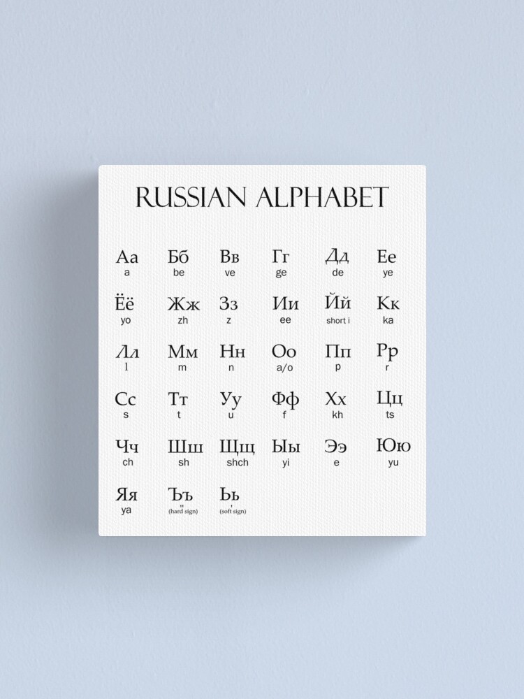  Russian ABC Wall Art Print - Russian Alphabet Poster : Handmade  Products