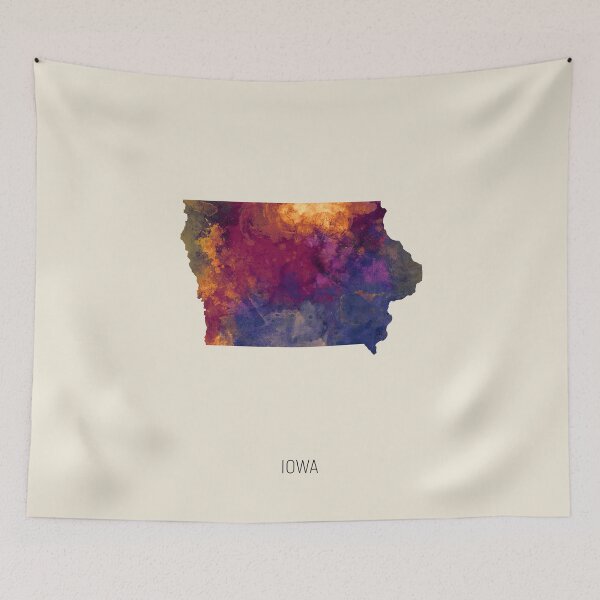 Item preview, Iowa Watercolor Map designed and sold by ArtPrints.