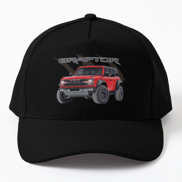 Checkered Flag Sports Ford Bronco Racing Hat for Men - Crimson Black Ford Baseball Cap Logo Clothing Apparel, Men's, Size: One Size