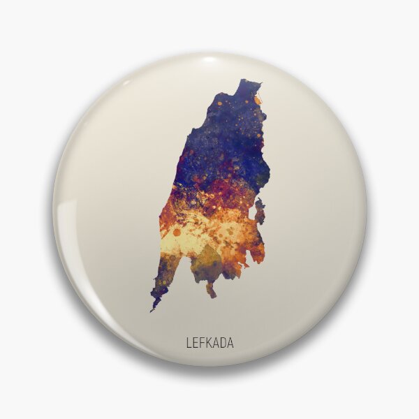 Item preview, Lefkada Watercolor Map designed and sold by ArtPrints.