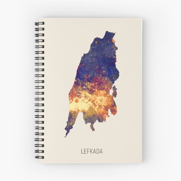 Item preview, Lefkada Watercolor Map designed and sold by ArtPrints.