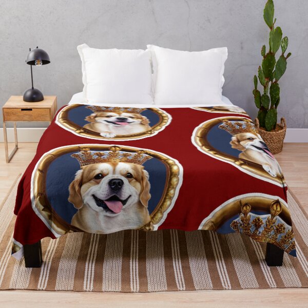 Item preview, Reigning Cats and Dogs Panting Dog Puppy King designed and sold by Bloomin'  Arty Families.