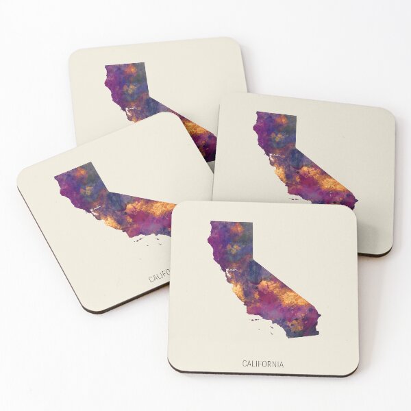 Item preview, California Watercolor Map designed and sold by ArtPrints.