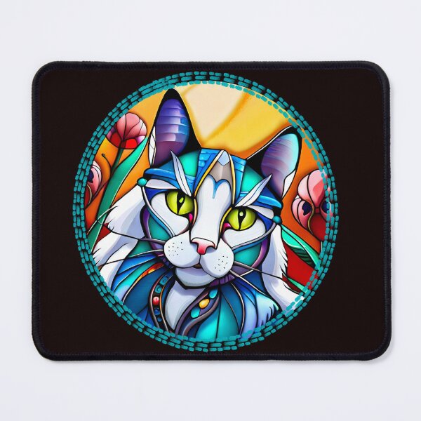 Item preview, stained glass cat designed and sold by mazitovaart8.
