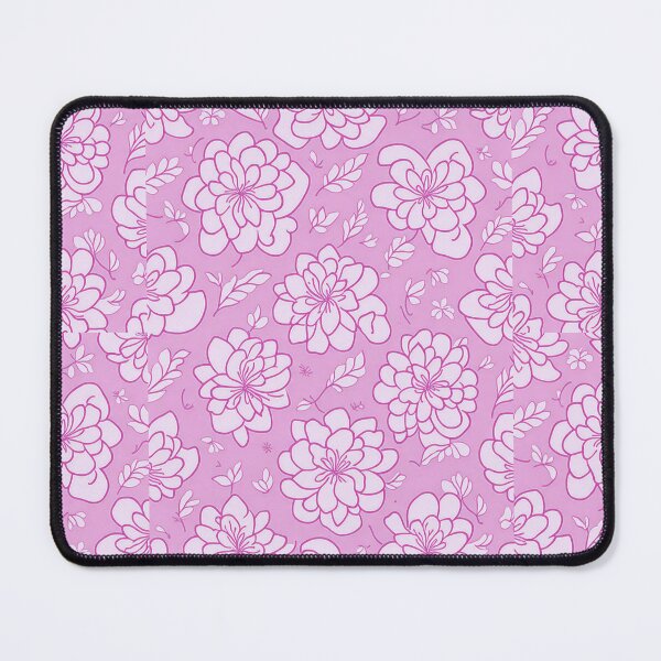 Item preview, Pink and white minimalistic seamless flower pattern designed and sold by FuzzieIntuition.