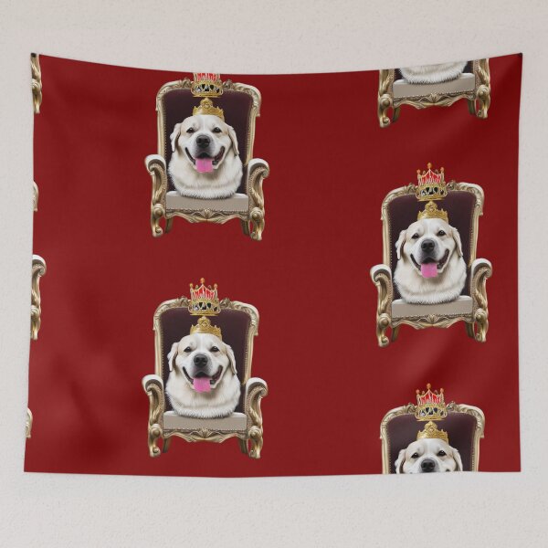 Item preview, Reigning Cats and Dogs Panting Dog Puppy King designed and sold by Bloomin'  Arty Families.