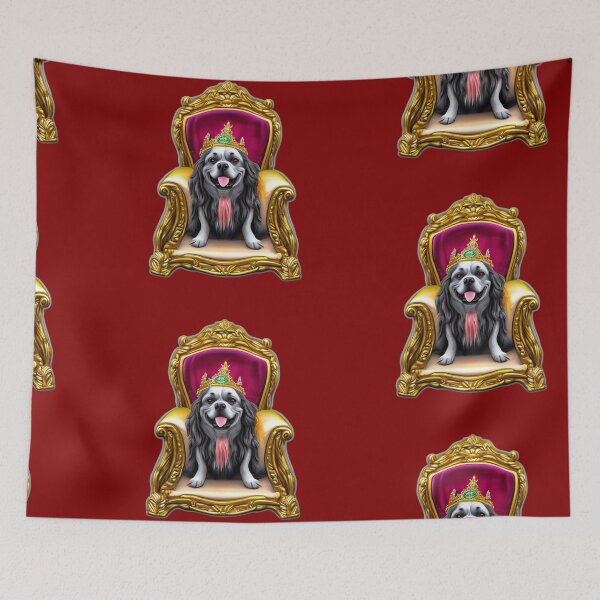 Item preview, Reigning Cats and Dogs Panting Dog Puppy King designed and sold by Bloomin'  Arty Families.