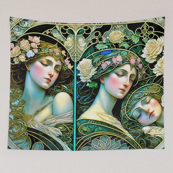 Item preview, Art Deco Girlfriends - Sleeping Beauty designed and sold by Garrulus glandarius.