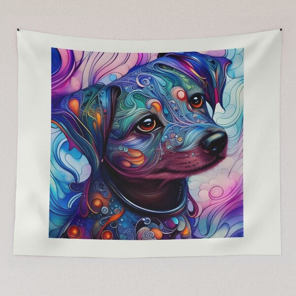 Item preview, Software Abstract Art Lab Dog Birthday Gift Visuals1106 - Software AI abstract 2023 designed and sold by coolkiwie.