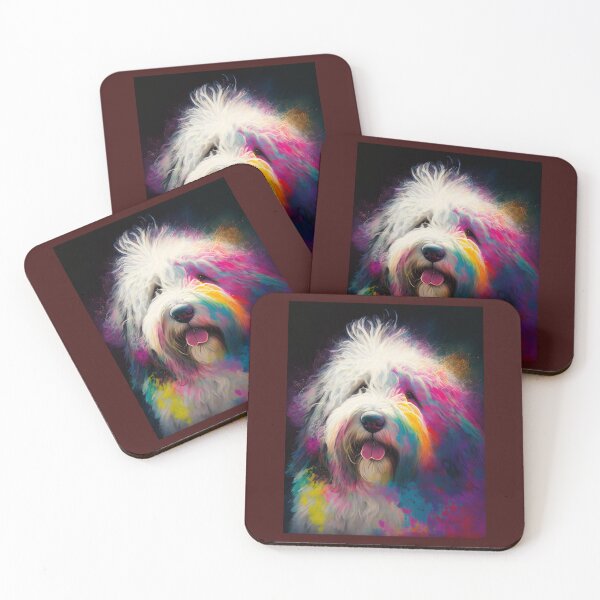 Item preview, Old English Sheepdog Synesthetic Splash Painting designed and sold by Enmamarishop.