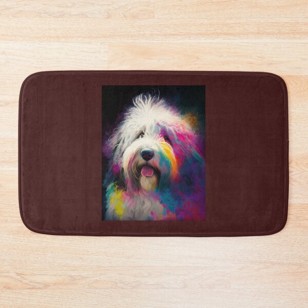 Item preview, Old English Sheepdog Synesthetic Splash Painting designed and sold by Enmamarishop.