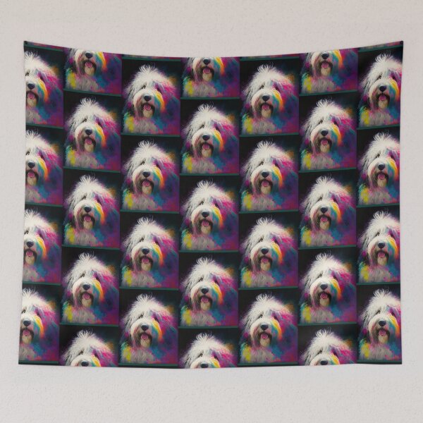 Item preview, Old English Sheepdog Synesthetic Splash Painting designed and sold by Enmamarishop.