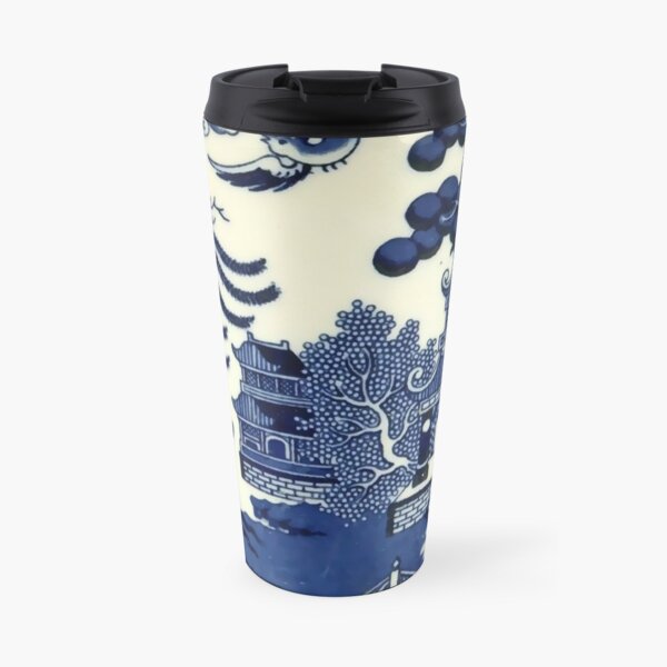Antique willow ware oriental toile Travel Mug