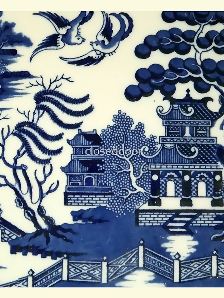 Antique willow ware oriental toile by closeddoor