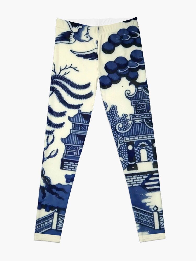 Alternate view of Antique willow ware oriental toile Leggings
