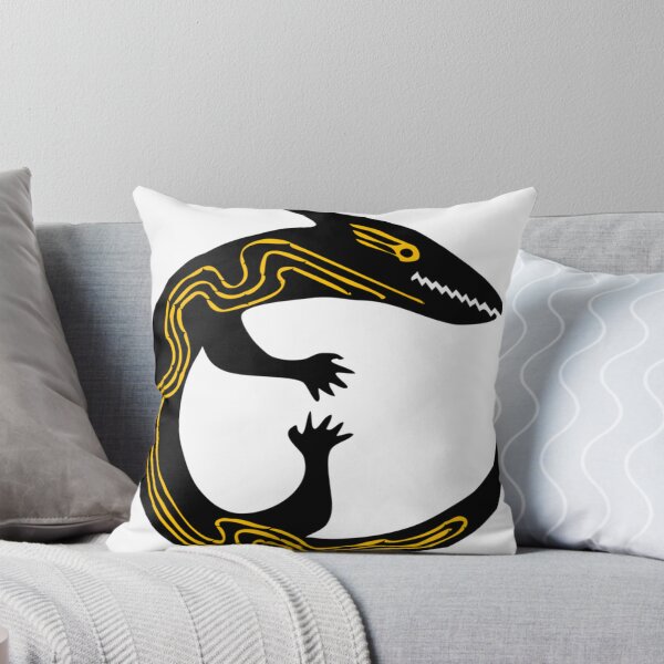 Item preview, yellow spotted black lizard rolled circle designed and sold by OdessaDaniel57.