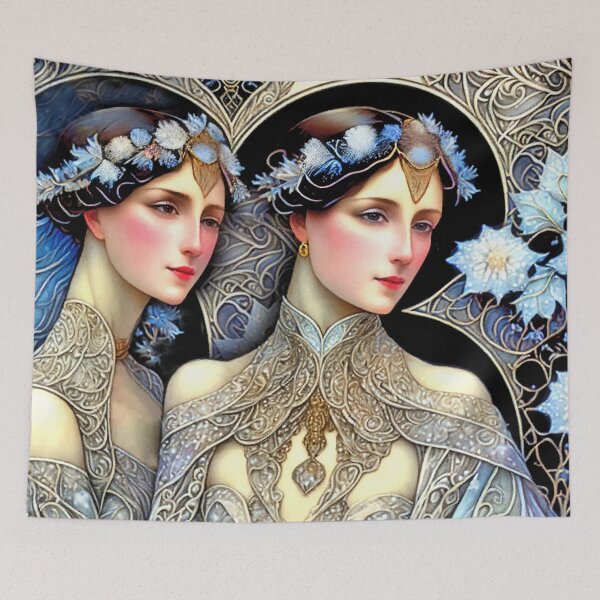 Item preview, Art Deco Girlfriends - Graces in Winter designed and sold by Garrulus glandarius.