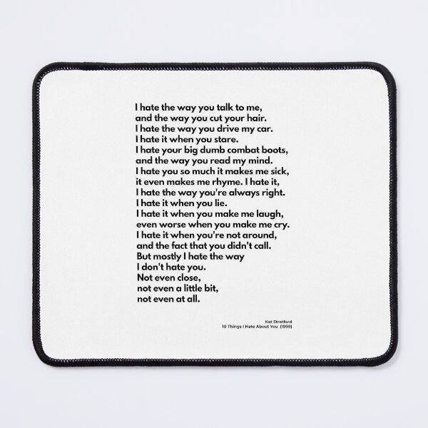 Item preview, 10 Things I Hate About You (1999), Quote designed and sold by PinkandP.