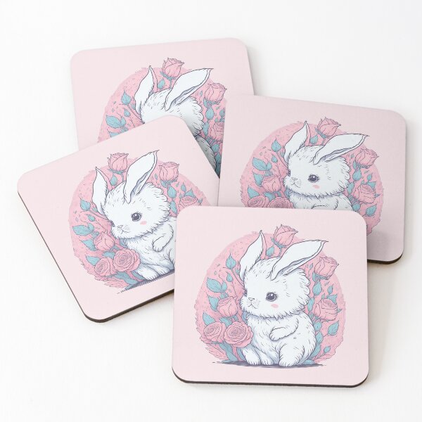 Item preview, Little Fluffy Bunny & Roses designed and sold by pigipeach.