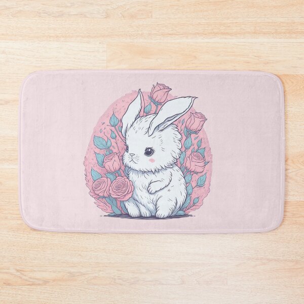 Item preview, Little Fluffy Bunny & Roses designed and sold by pigipeach.