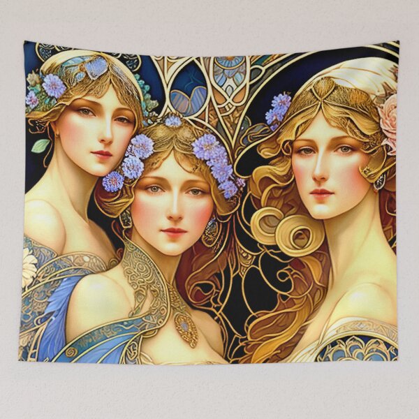 Item preview, Art Deco Girlfriends - late summer chill designed and sold by Garrulus glandarius.