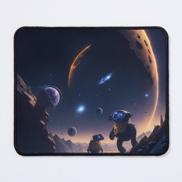 Item preview, Journey to the Stars: A Futuristic Space Adventure with Wall-E and Eve designed and sold by RedArtG09.