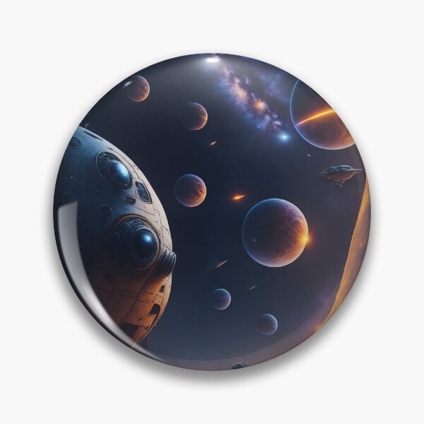 Item preview, Futuristic Space Landscape: Join Wall-E and Eve on an Epic Journey designed and sold by RedArtG09.