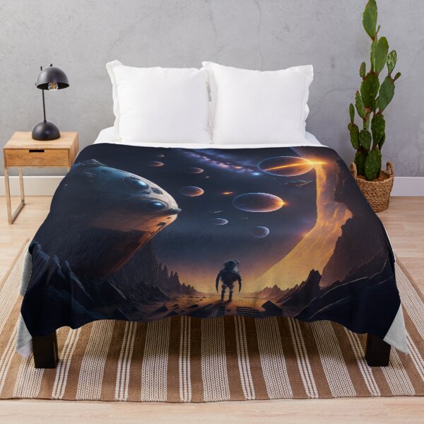 Item preview, Futuristic Space Landscape: Join Wall-E and Eve on an Epic Journey designed and sold by RedArtG09.