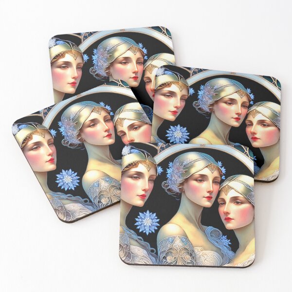 Item preview, Art Deco Girlfriends - Winter Crystals designed and sold by Garrulus glandarius.