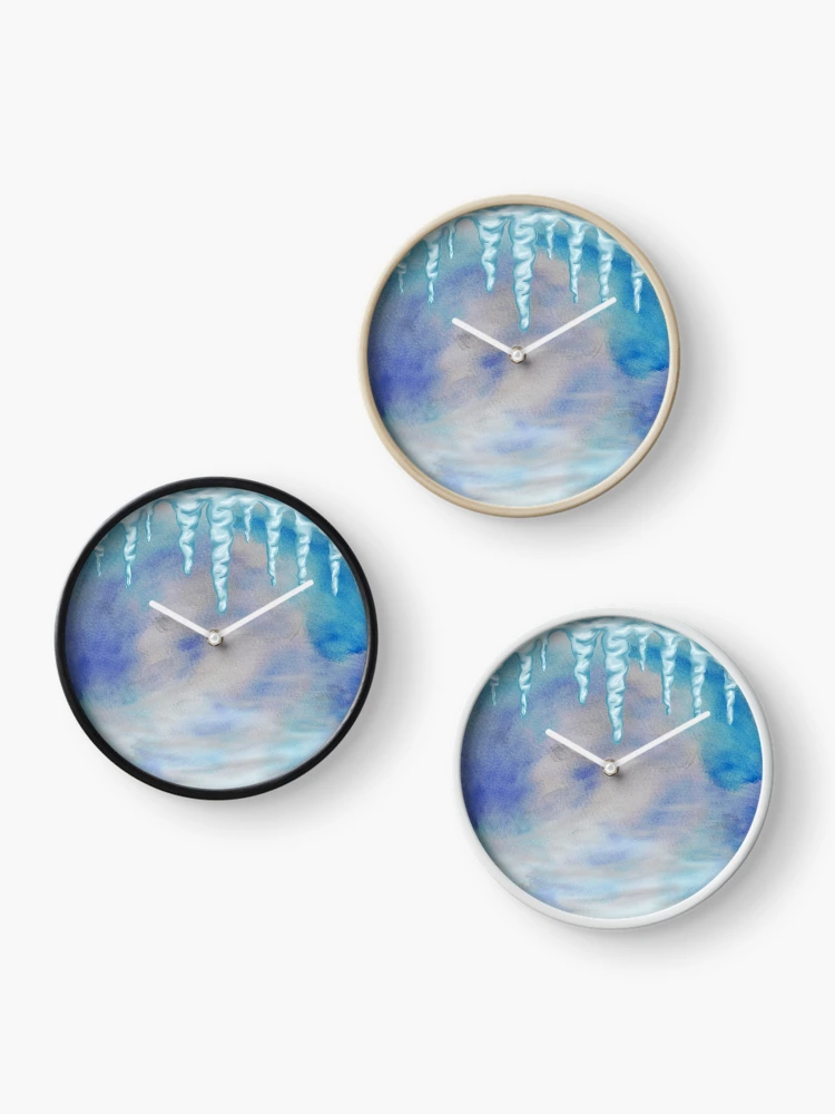 Thumbnail 3 of 4, Clock, Winter designed and sold by drawnexplore.