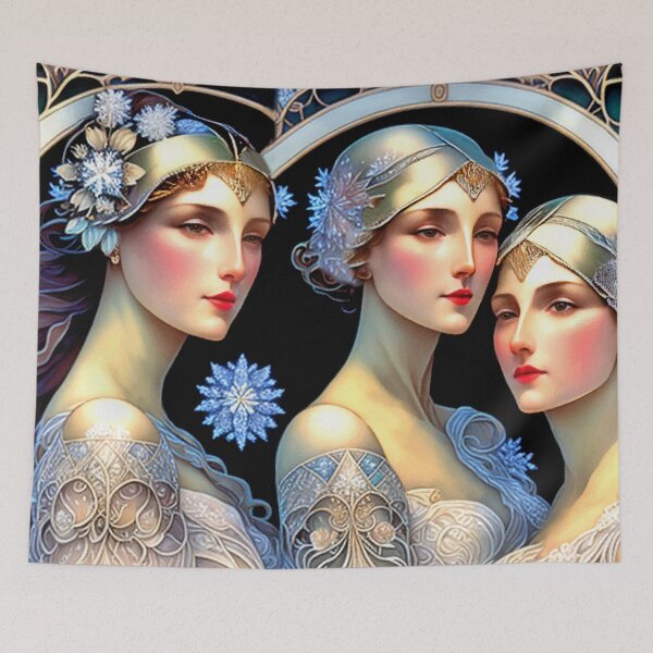 Item preview, Art Deco Girlfriends - Winter Crystals designed and sold by Garrulus glandarius.