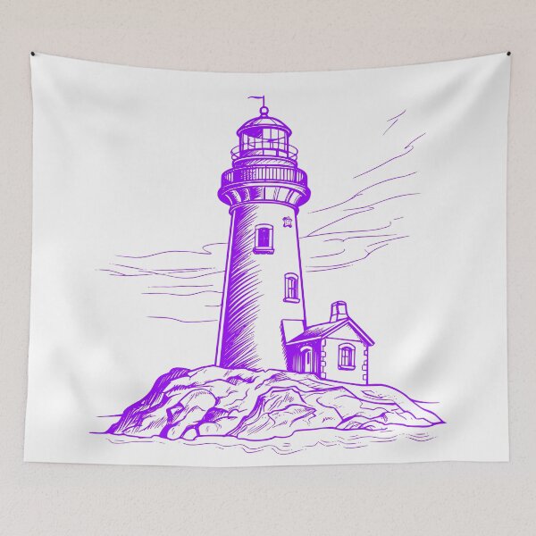 Item preview, simple lighthouse image with a single changeable color 0001 - Different logo size, position, color? Email me -  designed and sold by Picture-Art.