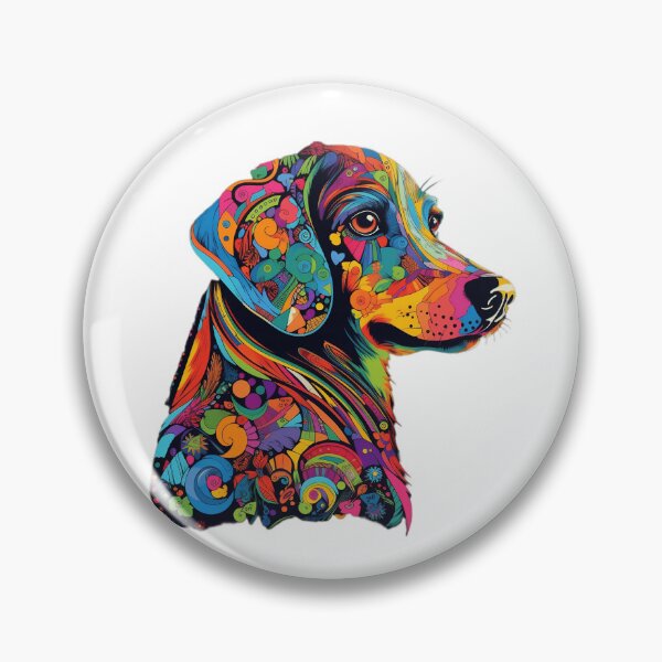 Item preview, Colorful Art Psychedelic Dog designed and sold by SADStyleDesigns.