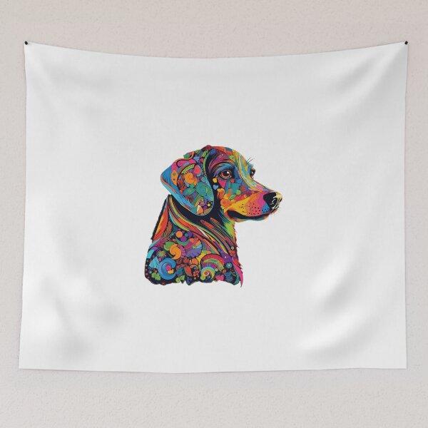 Item preview, Colorful Art Psychedelic Dog designed and sold by SADStyleDesigns.