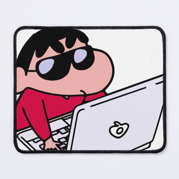 Item preview, Crayon  Shin Chin in front of laptop  designed and sold by MrsArnoldoRatk.